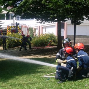 Démonstration de manœuvre incendie